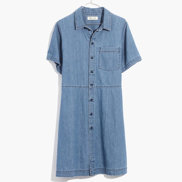 Madewell Dresses & Skirts - Madewell Blue Jean Denim Waisted Shirtdress in Penview Wash Size XXS